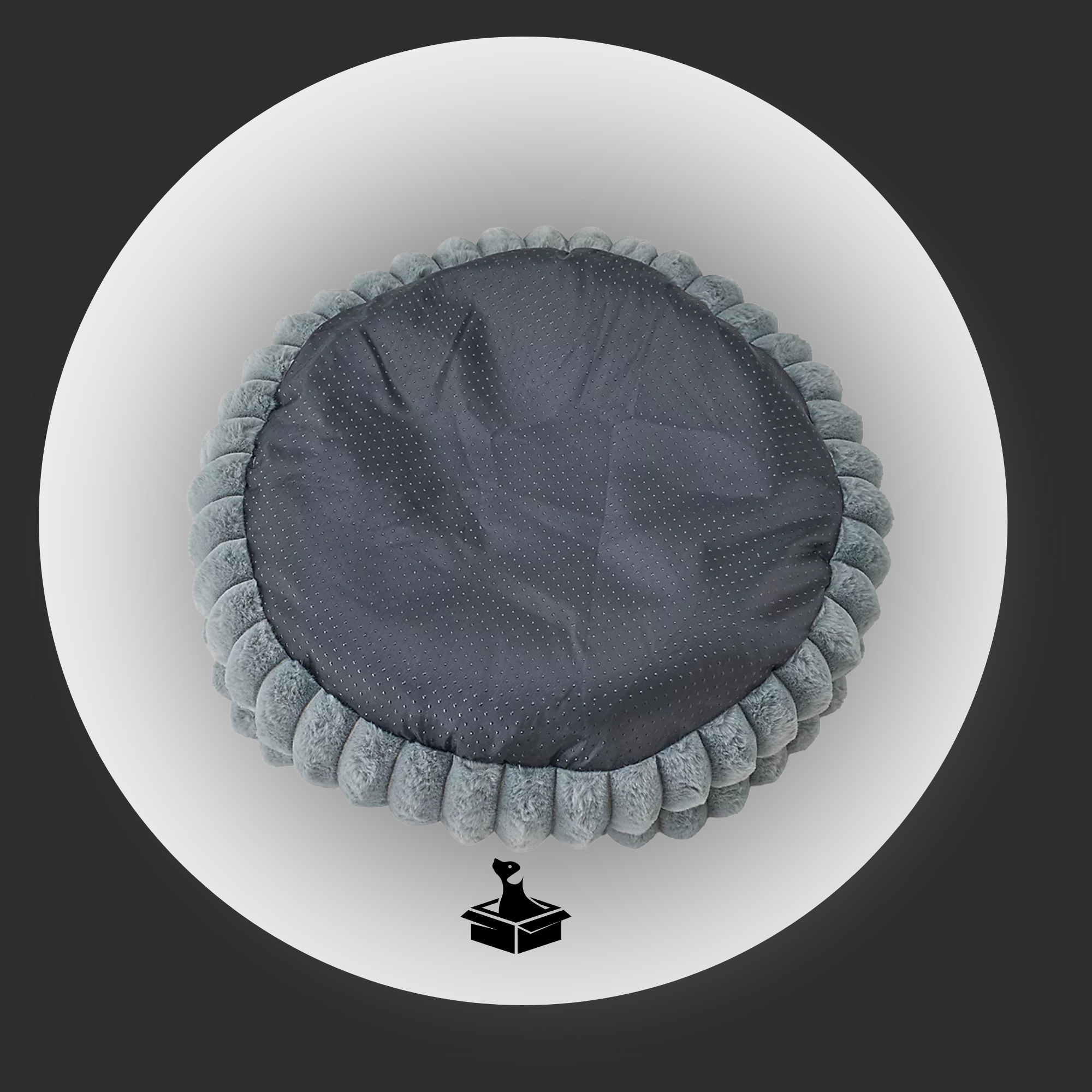 Round Calming Pet Sofa Bed – Non-Slip Donut for Cats & Small Dogs {{ varia Pawluxy Co. nt }}Dog Beds IMG-1757